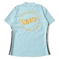 クアルトユナイテッド パイル地半袖トップス　SAX　L K6004 1点（直送品）