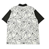 クアルトユナイテッド モノトーン花柄モックネックシャツ(メンズ)　WHT　M A0190MEN-B 1点（直送品）