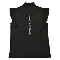 クアルトユナイテッド 衿配色フリルシャツ　BLK　S N5075-B 1点（直送品）