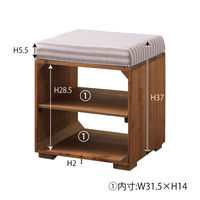 東谷株式会社 ラックスツール　ブラウン　ＬＦＳー１７０Ｃ 154939 1台（直送品）
