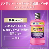 リステリン トータルケア 歯周マイルド 低刺激 ノンアルコール フレッシュブーケ味 1000ml 1セット（2本）マウスウォッシュ 医薬部外品