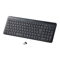 キーボード ワイヤレス 無線 静音 薄型 テンキー付 メンブレン 2.4GHz 102キー TK-QT30DMBK 1個 エレコム（わけあり品）