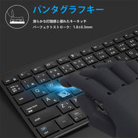 キーボード ワイヤレス Bluetooth テンキー付/JIS配列/パンタグラフ/超薄型 IC-BK22-BK iClever（わけあり品）