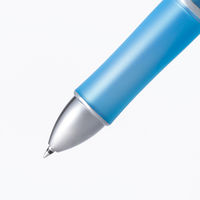 パイロット 多機能ボールペン ドクターグリップ4+1 極細 0.5mm 4色ボールペン+シャープ アイスブルー軸 BKHDF1SEF-IL 1セット(10本)