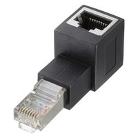 サンワサプライ RJ-45L型変換アダプタ(下出し、カテゴリ6A STP) ADT-RJ6A-LD 1個