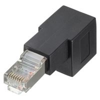 サンワサプライ RJ-45L型変換アダプタ(上出し、カテゴリ6A STP) ADT-RJ6A-LU 1個