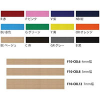 日本紐釦貿易 カラー平ゴム 8コール 5mm幅×30m巻 グリーン F10-COL8-G 1セット(5巻セット)