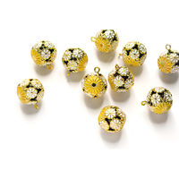 日本紐釦貿易(Nippon Chuko) 梅鈴　花鈴 小サイズ　-菊鈴 黄色- 1個　F6-80　5個セット（直送品）