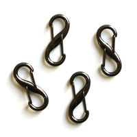 日本紐釦貿易 NBK Wナスカン 3.8×1.6cm 内径0.9cm ブラックニッケル S27-104-BN 1セット(4個×5袋)