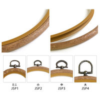 日本紐釦貿易 木製風プチフレーム 丸ミニ 外径φ75mm ブラウン JP1 JSP1 1セット(10個)