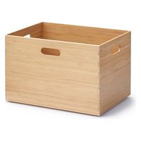 無印良品 重なる竹材長方形ボックス 大 約幅37×奥行26×高さ24.5cm 1セット（2個） 良品計画