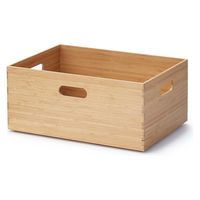 無印良品 重なる竹材長方形ボックス 中 約幅37×奥行26×高さ16.5cm 1セット（3個） 良品計画
