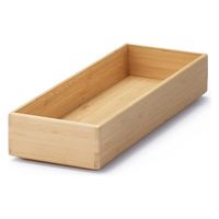 無印良品 重なる竹材整理ボックス 大 約幅11.5×奥行34×高さ5.5cm 1セット（2個） 良品計画