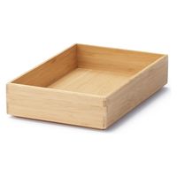 無印良品 重なる竹材整理ボックス 中 約幅17×奥行26×高さ5.5cm 1セット（8個） 良品計画