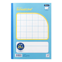 日本ノート 学習帳 スクールライン+ セミB5 配慮マス目 小（書字練習用） 25mm 中心リーダー入 LGG02R 1冊