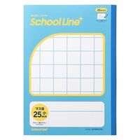 日本ノート 学習帳 スクールライン+ セミB5 配慮マス目 小（書字練習用） 25mm LGG02 1セット（5冊）