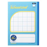 日本ノート 学習帳 スクールライン+ セミB5 マス目 小（書字練習用） 25mm 中心リーダー入 LGG02R 1セット（5冊）