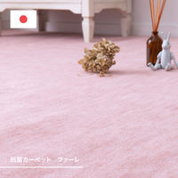 【玄関渡し】 萩原 パステルカラーの日本製抗菌カーペット　ファーレ　 江戸間 3畳  グリーン 176×261cm（直送品）