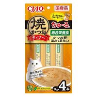 いなば 焼かつおディナーちゅーる 猫 ほたて貝柱入り 国産 総合栄養食（14g×4本）6袋 ちゅ～る キャットフード