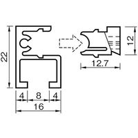 杉田エース コレダーライン タッチレールG1 2000 付属セット 514577 1セット(6個)（直送品）