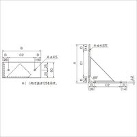 杉田エース 水切りカバー用ブラケット 180 スチール三価クロメートメッキ 531198 1セット(4個)（直送品）