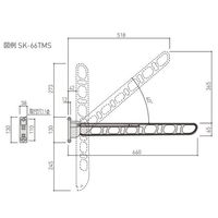 杉田エース バルコニー物干金物(縦収納型)SKー66TMSーSC BV3799416 1本（直送品）