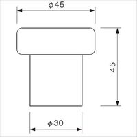 シロクマ RWー3ウッドラジアル戸当りウッド RW-3 1セット(4個)（直送品）