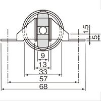 ケージーパルテック フラットレール戸車YNK33 YNK33 1セット(10個)（直送品）