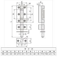 杉田エース スチール強力丸落KMTー150 126805 1セット(8個)（直送品）