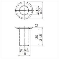 杉田エース SUS落し受OUー12 OU-12 1セット(8個)（直送品）