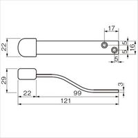 シロクマ RSー11ステンS型上框戸当りサテンゴールド RS-11 1セット(6個)（直送品）