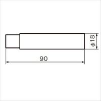 シロクマ RWー1ウッドスリム円筒戸当りダークブラウン RW-1 1セット(4個)（直送品）