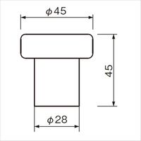 シロクマ RSー6ステンラジアル戸当り鏡面磨45φ RS-6 1セット(2個)（直送品）