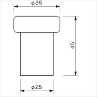 シロクマ RWー4ウッドスリムラジアル戸当りダーク RW-4 1セット(4個)（直送品）