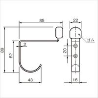 シロクマ RSー9ステンフック付戸当りアイボリー RS-9 1セット(6個)（直送品）