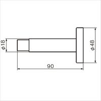 シロクマ RAー2座付スリム円筒戸当りシルバー RA-2 1セット(2個)（直送品）