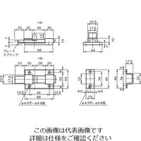 杉田エース スライドボルト(受付き) 127656 1セット(6個)（直送品）