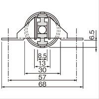 ケージーパルテック フラットレール戸車YU130 YU130 1セット(14個)（直送品）