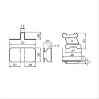 杉田エース 笠木金物用T型ジョイント 127678 1セット(4個)（直送品）