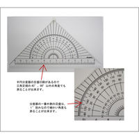 TTC 方眼カラー三角定規セット 13cm ブルー 118428 1個