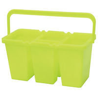 日本教材製作所 創作紙粘土協会 筆洗い 230×120×110mm 蛍光イエロー NKZ7365 1個