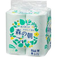富士里和製紙 【富士里和製紙】森の朝トイレットペーパー8ロールダブル37.5m 750133 1パック