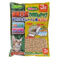 猫砂 システムトイレ用 クリーンミュウ 国産天然ひのきのチップ 小粒 3L 8袋