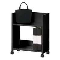 【軒先渡し】アスプルンド スチールデスク下ワゴン 幅500×奥行267×高さ600mm ブラック 260181 1台（直送品）