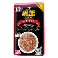 黒缶 パウチ 猫 15歳頃からのまぐろとかつお 70g 24袋 キャットフード ウェット