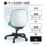 【組立設置込】イトーキ ボニートチェア 布地張り 背裏 樹脂タイプ 肘なし ライトグレー KT170PVM-W9W6 1脚（直送品）