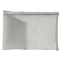 無印良品 ナイロンメッシュケース ポケット付き A5サイズ用 グレー 1セット（2個） 良品計画