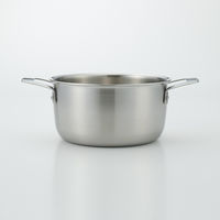 無印良品 ステンレスアルミ全面三層鋼両手鍋 約3.0L 約幅31.5×高さ11cm 良品計画