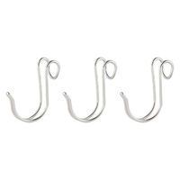 無印良品 ステンレス横ブレしにくいフック 小 3個入 約直径1×2.5cm 1セット（6個：3個入×2） 良品計画
