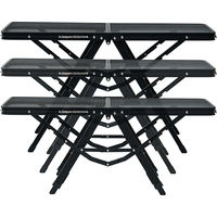 山善（YAMAZEN） タフライトアクションテーブル TAT-8640（MBK） 2台